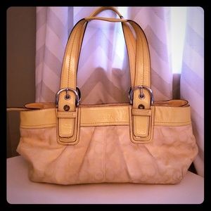 Yellow Coach shoulder bag